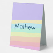 Plaque De Table simple lettre initiale monogramme ajouter votre no (Verso)