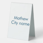 Plaque De Table simple lettre initiale monogramme ajouter votre no (Verso)