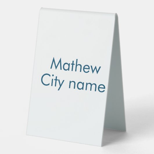 Plaque De Table simple lettre initiale monogramme ajouter votre no (Verso)