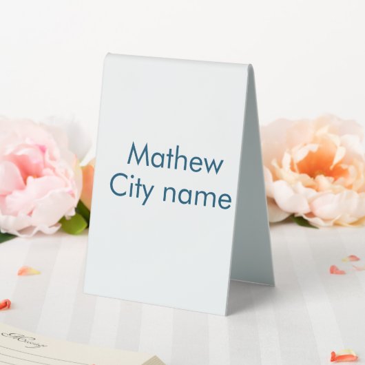 Plaque De Table simple lettre initiale monogramme ajouter votre no (In SItu (Mariage))