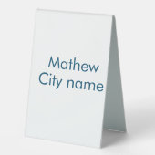 Plaque De Table simple lettre initiale monogramme ajouter votre no (Recto)