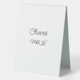 Plaque De Table Simple minimal ajouter nom acclamations couple nom