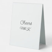 Plaque De Table Simple minimal ajouter nom acclamations couple nom (Verso)
