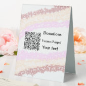 Plaque De Table Simple minimal Ajouter un code-barres dons venmo p (In SItu (Mariage))