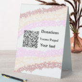 Plaque De Table Simple minimal Ajouter un code-barres dons venmo p (En SItu (Tableau))