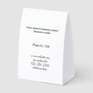 Plaque De Table simple minimal ajoutez votre logo/design ici entre