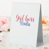 Plaque De Table simple minimal girl boss ajouter nom texte image e (In SItu (Mariage))