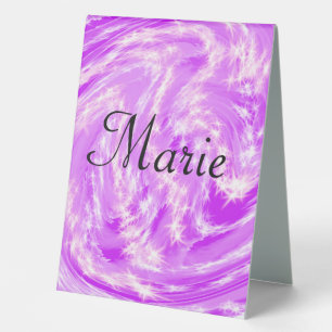 Plaque De Table simple minimal léger pastel rose ajoutez votre nom