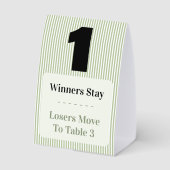 Plaque De Table Simple Modern Bunco Table One Card Set  (Verso)