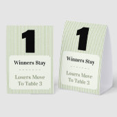 Plaque De Table Simple Modern Bunco Table One Card Set  (Recto/verso)