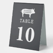 Plaque De Table Simple moderne Rustique Pays Mariage Ferme (Recto)