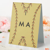 Plaque De Table Simple monogramme ajouter votre nom lettre man min (In SItu (Mariage))