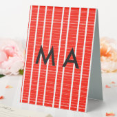 Plaque De Table Simple monogramme ajouter votre nom lettre man min (In SItu (Mariage))