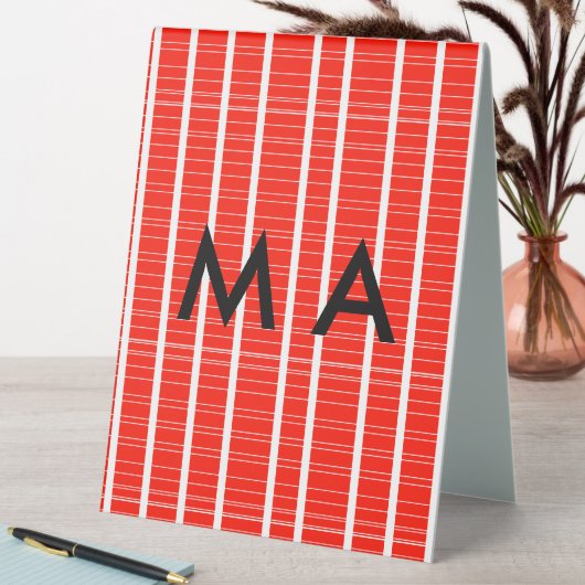 Plaque De Table Simple monogramme ajouter votre nom lettre man min (En SItu (Tableau))