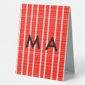 Plaque De Table Simple monogramme ajouter votre nom lettre man min (Verso)