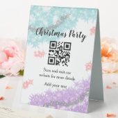 Plaque De Table Simple noël fête site code barre QR ajouter nom (In SItu (Mariage))