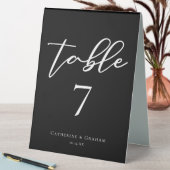 Plaque De Table Simple noir blanc Nombre moderne Mariage (En SItu (Tableau))