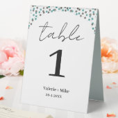 Plaque De Table Simple Noir Calligraphie Numéros de tableau Mariag (In SItu (Mariage))