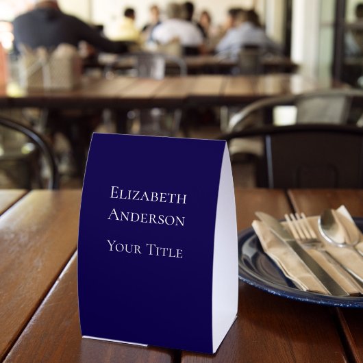 Plaque De Table Simple Nom Bleu Marine (Insitu (restaurant))