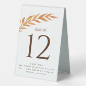 Plaque De Table Simple Orange Branch, événement (Verso)