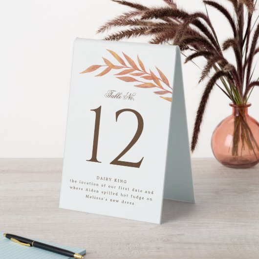 Plaque De Table Simple Orange Branch, événement (En SItu (Tableau))