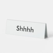 Plaque De Table Simple Pas De Parler Shhh Silence Funny Office (Verso)