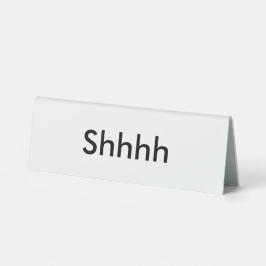 Plaque De Table Simple Pas De Parler Shhh Silence Funny Office (Verso)
