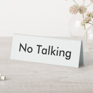 Plaque De Table Simple Pas De Parler Shhh Silence Funny Office