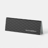 Plaque De Table Simple Plain Black Gray (Verso)