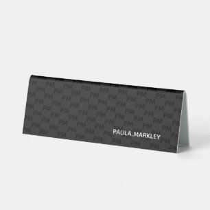 Plaque De Table Simple Plain Black Gray