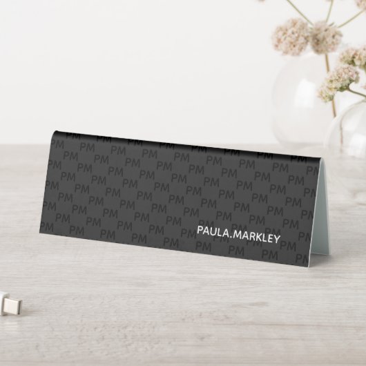 Plaque De Table Simple Plain Black Gray (En SItu (Tableau))