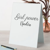 Plaque De Table simple pouvoir minimal des filles ajouter le nom t (En SItu (Tableau))