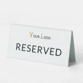 Plaque De Table Simple Réservé avec logo d'entreprise (Recto)