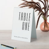 Plaque De Table Simple Rétro Noms Personnalisés Mariage Uni Blanc  (En SItu (Tableau))