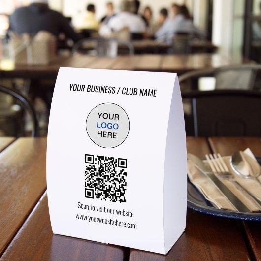 Plaque De Table Simple site Web Logo Code QR Papier Chevalet de Ta (Insitu (restaurant))