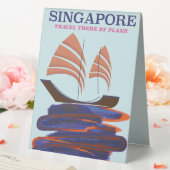 Plaque De Table Singapour "Voyager par avion" Numéro de tableau (In SItu (Mariage))