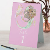 Plaque De Table sirène nautique rose (En SItu (Tableau))