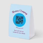 Plaque De Table Site web simple d'entreprise de code-barres QR ajo (Recto)