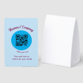 Plaque De Table Site web simple d'entreprise de code-barres QR ajo (Recto/verso)