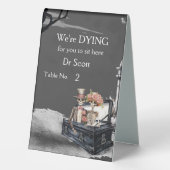 Plaque De Table Skeleton Couple Mariage (Verso)