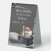 Plaque De Table Skeleton Couple Mariage (Recto)