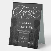 Plaque De Table Skeleton Elégant Goth Wedding Faveurs (Recto)