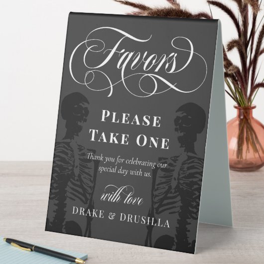 Plaque De Table Skeleton Elégant Goth Wedding Faveurs (En SItu (Tableau))