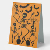 Plaque De Table Skeletons d'Halloween Macabre Dance (Recto)