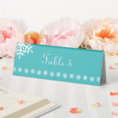 Plaque De Table Snowflakes d'hiver en Tente de Table Turquoise (In SItu (Mariage))