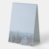 Plaque De Table Snowy Mountain Forest Apres Ski Mariage Event (Verso)