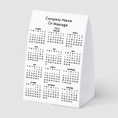 Plaque De Table Société de calendrier moderne 2026 (Verso)