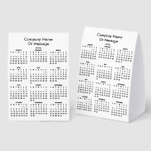 Plaque De Table Société de calendrier moderne 2026 (Recto/verso)