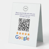 Plaque De Table Société de code QR de critiques Google pour entrep (Recto)