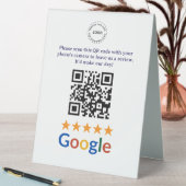 Plaque De Table Société de code QR de critiques Google pour entrep (En SItu (Tableau))